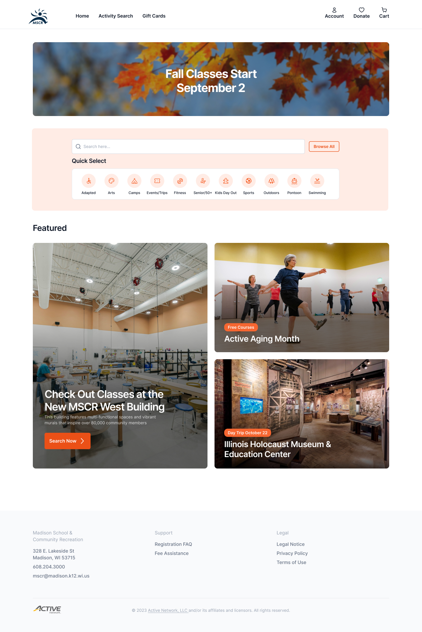Enrollment Page Redesign Home