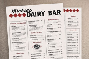 Mickie's Dairy Bar Menu