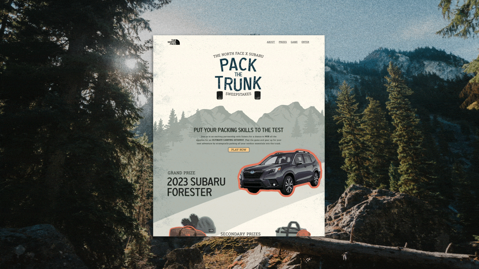 pack the trunk sweepstakes landing page